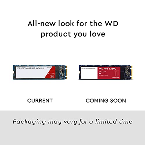 Western Digital 2TB WD Red SA500 NAS 3D NAND Internal SSD - SATA III 6 Gb/s, M.2 2280, Up to 560 MB/s - WDS200T1R0B