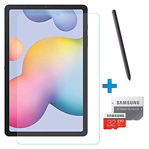 Samsung Galaxy P610 Tab S6 Lite 10.4-Inch 64 GB WiFi Android 10 Touchscreen Tablet (Oxford Gray) Bundle S Pen Included - Hard Case, Screen Protector, 32GB microSD Card