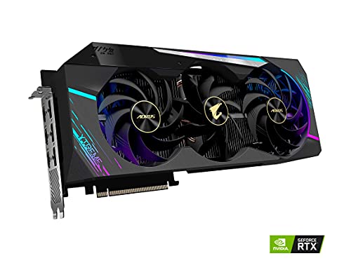 GIGABYTE AORUS GeForce RTX 3080 Ti Xtreme 10G Graphics Card, Max Covered Cooling, 12GB 384-bit GDDR6X, GV-N308TAORUS X-12GD Video Card