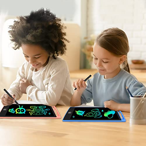 2 Pack LCD Writing Tablet, 8.5 Inch Toddler Colorful Doodle Board, Erasable Reusable Electronic Drawing Tablet Scribbler Pads, Educational Kids Toys Gift for Age 2 3 4 5 6 7 8 Years Old Boys Girls