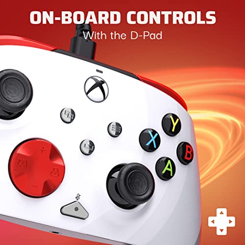 Xbox Controller + 1 Month Xbox Game Pass Ultimate - Compatible with Xbox Series X|S, Xbox One, PC - REMATCH by PDP - Radial White