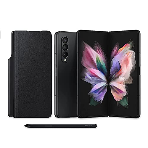SAMSUNG Galaxy Z Fold 3 5G Factory Unlocked Android Cell Phone US Version Smartphone, Phantom Black with Galaxy Z Fold 3 Phone Case