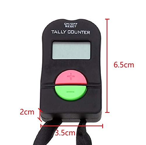 SENLINDALU Pack of 2 Pieces, Digital Hand Tally Counter Small Golf Sports Counter, Electronic Add/Subtract Manual Clicker