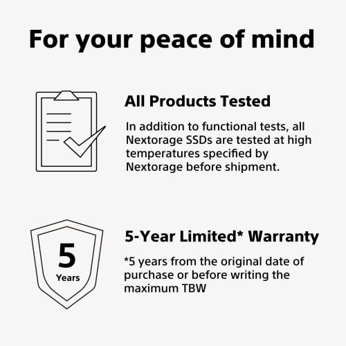 Nextorage Internal SSD 2TB for PS5 and PC Memory Expansion M.2 2280 with Heatsink PCIe Gen4.0 NVMe NEM-PA2TB/N SYM Maximum Transfer Rate Read: 7300MB/s, Write: 6900MB/s