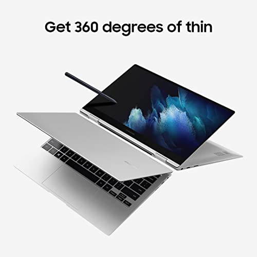 SAMSUNG Galaxy Book Pro 360 5G Intel Laptop Computer 13.3" AMOLED Screen Intel Core i5 Processor 8GB Memory 256GB SSD Long-Lasting Battery, Mystic Silver (Renewed)