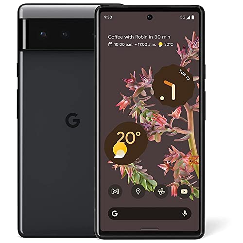 Google Pixel 6 – 5G Android Phone - Unlocked Smartphone with Wide and Ultrawide Lens - 128GB - Stormy Black (Renewed)