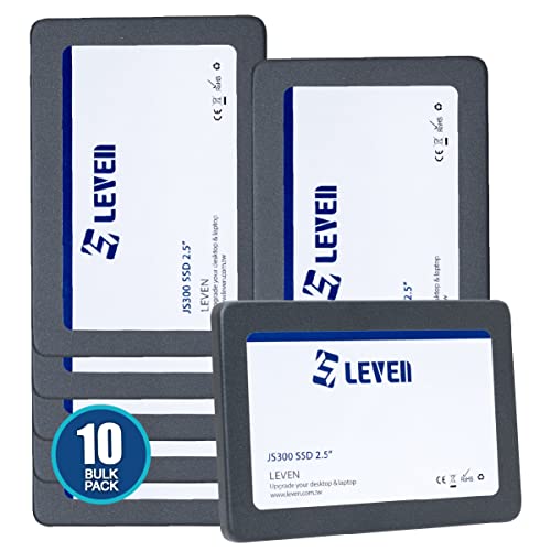 LEVEN JS300 SSD 240GB (Bulk 10 Pack) - up to 550MB/s - 3D NAND SATA III Internal Solid State Drive - 6 Gb/s, 2.5 inch /7mm (0.28")