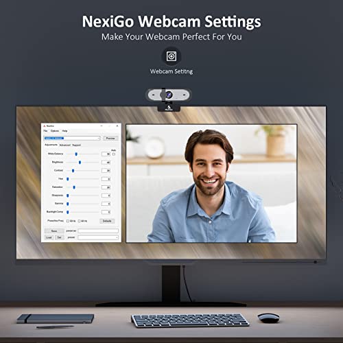 NexiGo N660P 1080P 60FPS Webcam with Software Control, Dual Microphone & Cover, Autofocus, HD USB Computer Web Camera, for OBS/Gaming/Zoom/Skype/FaceTime/Teams/Twitch