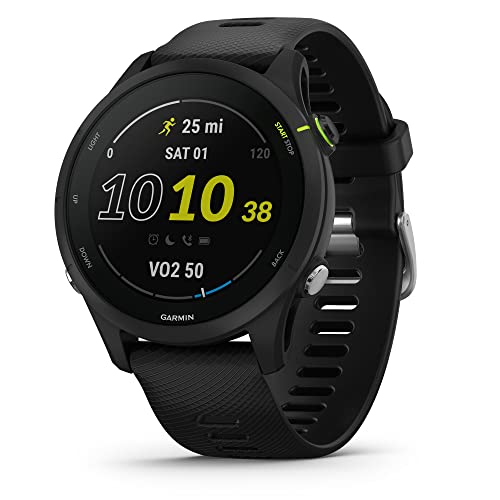 Garmin Forerunner® 255 Music, GPS Running Smartwatch with Music, Advanced Insights, Long-Lasting Battery, Black