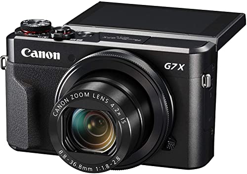 Canon Powershot G7X Mark II Point & Shoot Digital Camera + SanDisk 128GB + Accessory Bundle + Inspire Digital Cloth