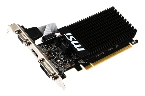 MSI GAMING GeForce GT 710 1GB GDRR3 64-bit HDCP Support DirectX 12 OpenGL 4.5 Heat Sink Low Profile Graphics Card (GT 710 1GD3H LPV1)