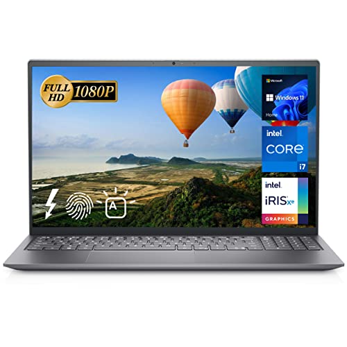 Dell Inspiron 5510 Laptop, 15.6" FHD Screen, Intel Core i7-11390H, 32GB DDR4 RAM, 1TB PCIe SSD, HDMI, Webcam, Fingerprint, WiFi 6, Backlit Keyboard, Window 11 Home