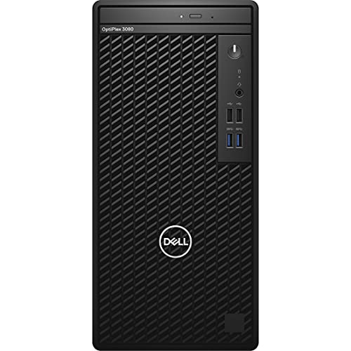 Dell OptiPlex 3000 3080 Desktop Computer - Intel Core i5 10th Gen i5-10505 Hexa-core (6 Core) 3.20 GHz - 8 GB RAM DDR4 SDRAM - 256 GB NVMe M.2 PCI Express M.2 SSD - Mini-Tower - Black