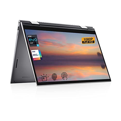 2021 Newest Dell Inspiron 5000 2-in-1 Laptop, 14" FHD Touch Display, Intel Core i7-1165G7, 32GB RAM, 512GB SSD, HDMI, Type C, Wi-Fi 6, Webcam, Backlit KB, FP Reader, Silver, Windows 10 Home