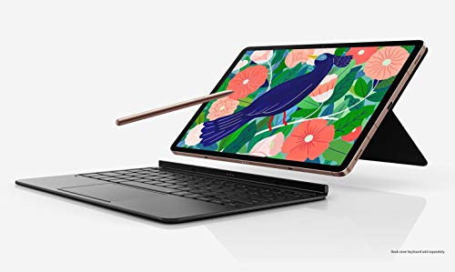 Samsung Galaxy Tab S7+ Plus w/S Pen (128GB, 6GB RAM) 12.4’’, Snapdragon 865+, 10090mAh Battery Wi-Fi Tablet - US Warranty SM-T970 (128GB SD Bundle, Mystic Navy)