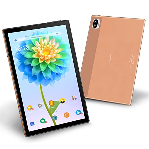 Tablet 10.1 inch Android 11 Tablet 2022 Latest Update Quad-core Processor 6GB RAM 64GB ROM(256GB Expandable), Dual 8MP+5MP Camera, WiFi, Bluetooth, IPS Full HD Display (Orange)