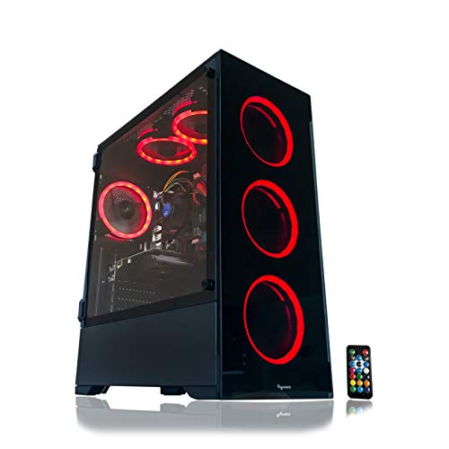 Alarco Gaming PC Desktop Computer Intel i5 3.10GHz,8GB Ram,1TB Hard Drive,Windows 10 pro,WiFi Ready,Video Card Nvidia GTX 650 1GB, 6 RGB Fans with Remote