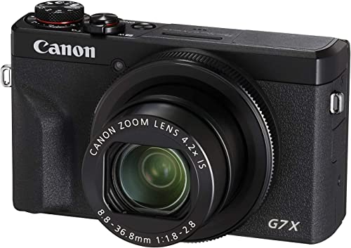 Canon Powershot G7X Mark III Point & Shoot Digital Camera + SanDisk 128GB + Accessory Bundle + Inspire Digital Cloth…