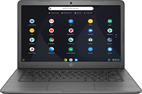 2021 Flagship HP Chromebook 14 Inch Touchscreen Laptop, Intel Celeron N3350 up to 2.4 GHz, 4GB LPDDR4 RAM, 32GB eMMC SSD, Bluetooth, Webcam, Chrome OS + Aloha 32GB MicroSD Card Bundle