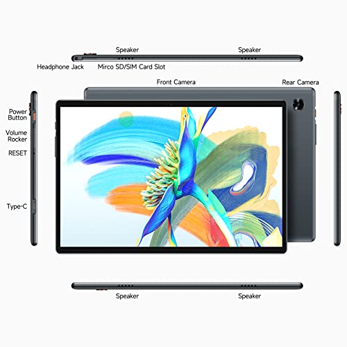 Gaming Tablet 10 Inch Android 11 Tablets, TECLAST 6GB RAM/128GB ROM 512GB Expand Tablet PC, Octa-core Processor Android Tablet, 1920x1200 FHD 2.4G/5G WiFi Bluetooth 5.0 Face Recognition GPS 7000mAh