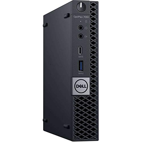 Dell Optiplex 7060 Micro Tower Business Desktop Computer (Intel Core i5-8500T 6 Core, 8GB, 256GB PCIe M.2 NVMe SSD, WiFi) Windows 10 Pro (Renewed)