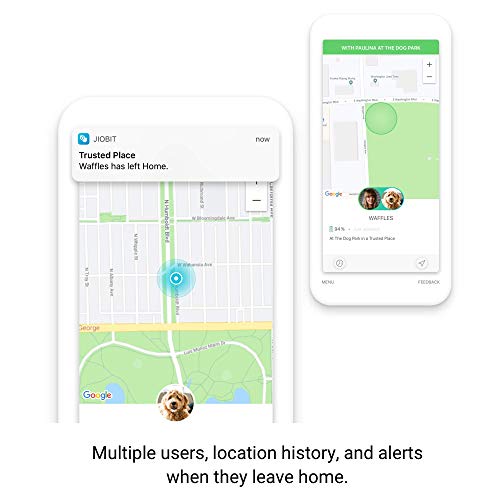 Jiobit - Smallest GPS Tracker for Kids, Cats, Dogs, Elderly, Adults | Tiny, Waterproof, Durable, Encrypted | Real-Time Location | Long-lasting Battery | Cellular, Bluetooth, WiFi | Fits on Pet Collars