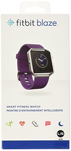 Fitbit Blaze Smart Fitness Watch, Plum, Large (Refurbished)