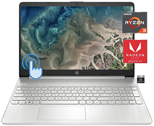 2022 HP Pavilion 15.6" HD Touchscreen Laptop, Dual Core AMD Ryzen 3 3250U (Upto 3.5GHz, Beat i5-7200U), 8GB RAM, 256GB NVMe SSD, Webcam, Wi-Fi 5, Bluetooth, Fast Charge, Windows 11 S+HubxcelAccessory