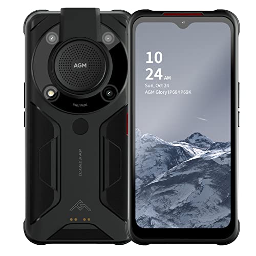 Glory Rugged Smartphone 5G, AGM Rugged Phone Snapdragon 480, 6200mAh, Android 11, Dual SIM, 8GB+256GB, 20MP Night Vision Camera, 48MP Camera, 6.53'' FHD+ Display, Rugged Smartphone Unlocked