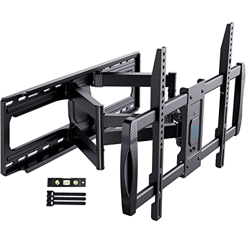 PERLESMITH Full Motion TV Wall Mount for 50”-90” TVs, TV Mount Bracket Dual Articulating Arms Swivel Extension tilt up to 132lbs, Max VESA 800x400mm , Fits 16”18” to 24" Studs, PSXFK1