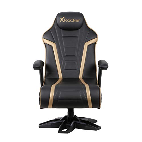 X Rocker 5152301 Trident Pedestal 4.1 Wireless, 31.89" x 25.98" x 40.55", Black/Gold