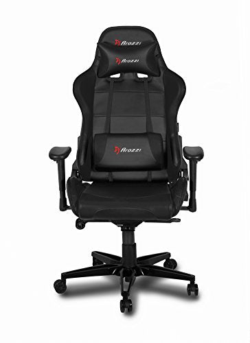 Arozzi - Verona XL Plus Ergonomic Computer Gaming/Office Chair with High Backrest, Recliner, Swivel, Tilt, Rocker, Adjustable Height and Adjustable Lumbar and Neck Support - Black