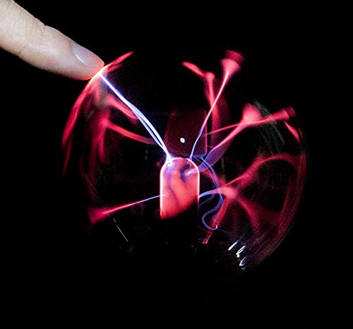 PowerTRC USB 3" Diameter Powered Plasma Ball | USB or (2 X AA) Powered | Science Toy | Electronic Plasma Light Gadget | Desk Toy | Classroom Accessory