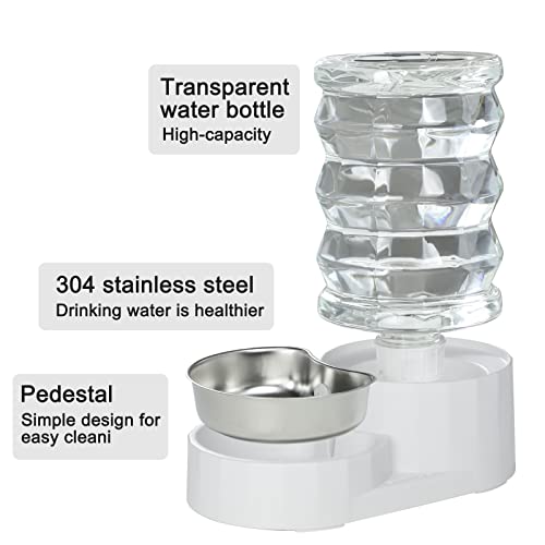 Sfozstra Automatic Pet Water, Cat Feeder, Pet Feeding Bowl, 3L Large Capacity Automatic Water Dispenser, 100% BPA-Free, Gravity Pet Water Dispenser,Cat Water Food