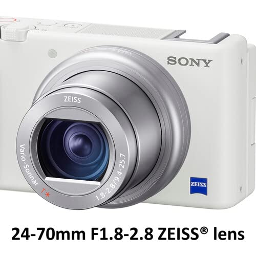 Sony ZV-1 Digital Camera (White) + Expo 32GB Basic Accessories Bundle