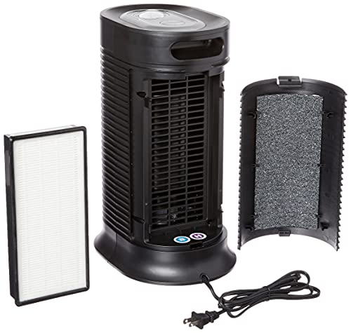 Honeywell HPA160 Tower Air Purifier HEPA Allergen Remover, Medium-Large Room & HPA060 HEPA Tower Air Purifier, Small Rooms (75 sq. ft.), Black