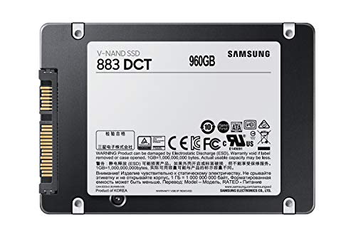 Samsung 883 DCT Series SSD 960GB - SATA 2.5” 7mm Interface Internal Solid State Drive with V-NAND Technology for Business (MZ-7LH960NE)