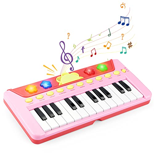 BAOLI 24 Keys Piano Keyboard for Kids, Multifunctional Portable Electronic Piano Educational Musical Instrument Toys, Birthday Gifts for Beginner Children Toddler Boys Girls Age 3-5