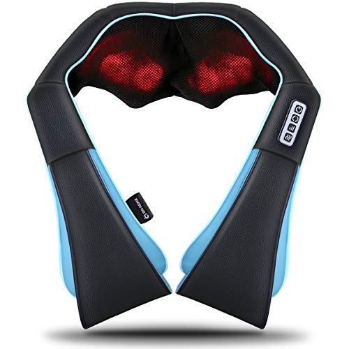 Back Massager, Neck Massager with Heat, Shiatsu Shoulder Massager, Gift for Women Men Mom Dad Her Him, Electric Deep Kneading Massager for Back Neck, Muscle Relief