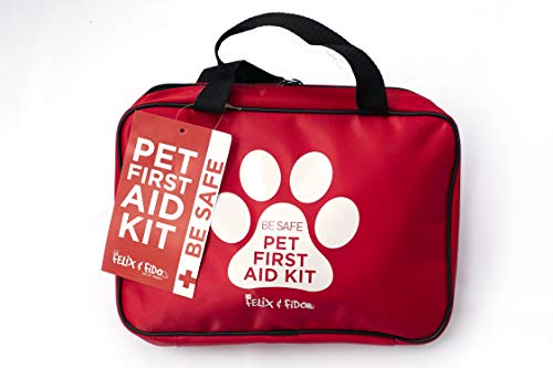 BE SAFE! Pet First Aid Kit- 50 pc First Aid Kit for Your Pets- Emergency Preparedness- Great for Home, Car, Travel, Camping, and Hiking- Emergency Care Guide Included- Keep Your Pet Safe and Prepared!