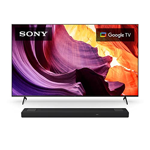 Sony 85 Inch 4K Ultra HD TV X80K Series: LED Smart Google TV with Dolby Vision HDR KD85X80K- 2022 Model&Sony HT-A5000 5.1.2ch Dolby Atmos Sound Bar Surround Sound Home Theater with DTS