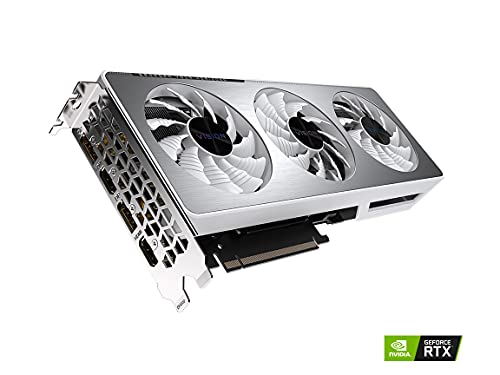 GIGABYTE GeForce RTX 3060 Vision OC 12G (REV2.0) Graphics Card, 3X WINDFORCE Fans, 12GB 192-bit GDDR6, GV-N3060VISION OC-12GD REV2.0 Video Card