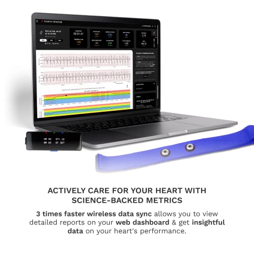 Frontier X2 Smart Heart Monitor with Chest Strap, Wireless Heart Health Monitoring Device with Heart Strain, Breathing Rate, Heart Rhythm and Fitness Tracking with Continuous Heart Rate Monitoring