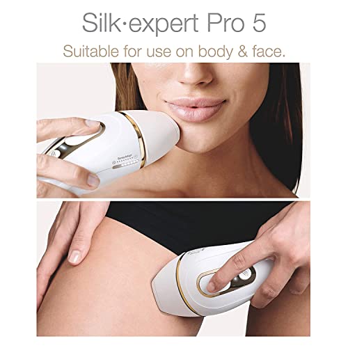 Braun IPL Hair Removal for Women and Men, Silk Expert Pro 5 PL5137 with Venus Swirl Razor, FDA Cleared, Permanent Reduction in Hair Regrowth for Body & Face, Corded (Packaging May Vary)