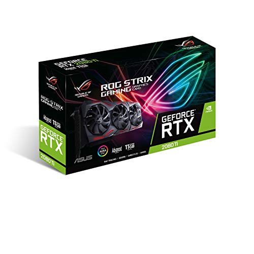 ASUS ROG Strix GeForce RTX 2080TI Advanced Overclocked 11G GDDR6 HDMI DP 1.4 USB Type-C Gaming Graphics Card (ROG-STRIX-RTX-2080TI-A11G)