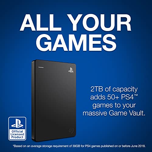 Seagate Game Drive for Playstation Consoles 4TB External Hard Drive - USB 3.2 Gen 1, Officially-Licensed (STLL4000100)