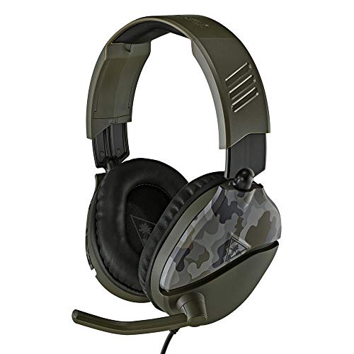 Turtle Beach Recon 70 Multiplatform Gaming Headset for Xbox Series X, Xbox Series S, Xbox One, PS5, PS4, PlayStation, Nintendo Switch, Mobile,& PC with 3.5mm-Flip-to-Mute Mic, 40mm Speakers-Green Camo