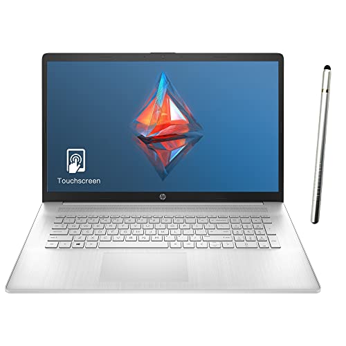 2022 HP 17.3" HD+ Touchscreen Business Office Laptop, AMD Ryzen 5 5500U(Beats Intel i5-1135G7), Webcam, Bluetooth, 32GB DDR4 RAM, 1024GB PCIE SSD, Bundle with Stylus, Windows 10 Home, Silver