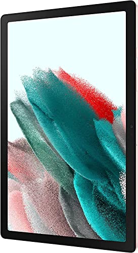 Samsung Galaxy Tab A8 Android Tablet, 10.5” LCD Screen, 64GB Storage + 128GB microSD Memory Card and Wacky Jacky Cleaning Cloth (Pink Gold)