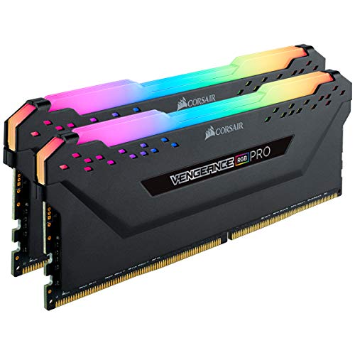 Corsair Vengeance RGB Pro 32GB (2x16GB) 2666 C16 DDR4 Desktop Memory - Black, Model Number: CMW32GX4M2A2666C16